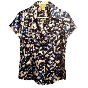 Vertigo Paris button down‎ silky blouse